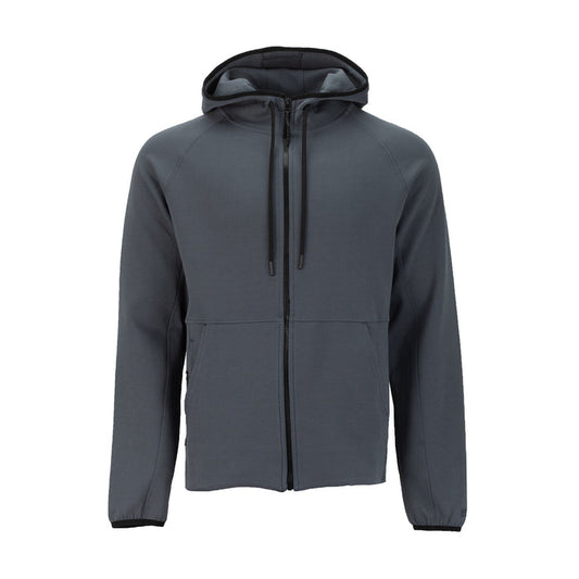 Men's Triumph FZ zip hoody in dark blue-gray, full zipper and drawstring hood