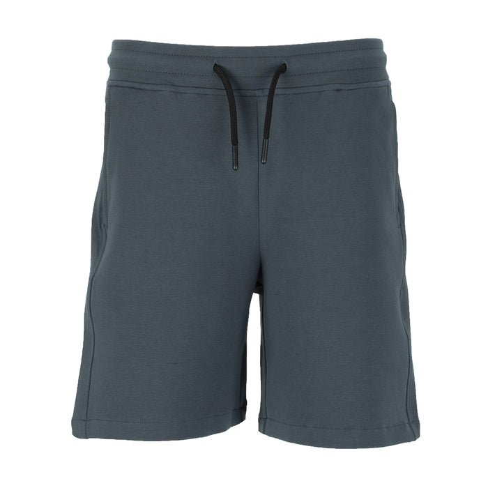 Youth dark blue drawstring shorts with elastic waistband and side pockets