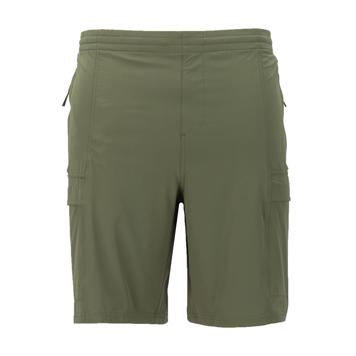 Triumph men's woven cargo shorts, olive green with drawstring waist
