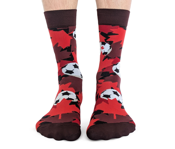 CANADA SOCCER MAPLE LEAF PATTERN SOCKS WORLD CUP MEN UPTOWN SOX