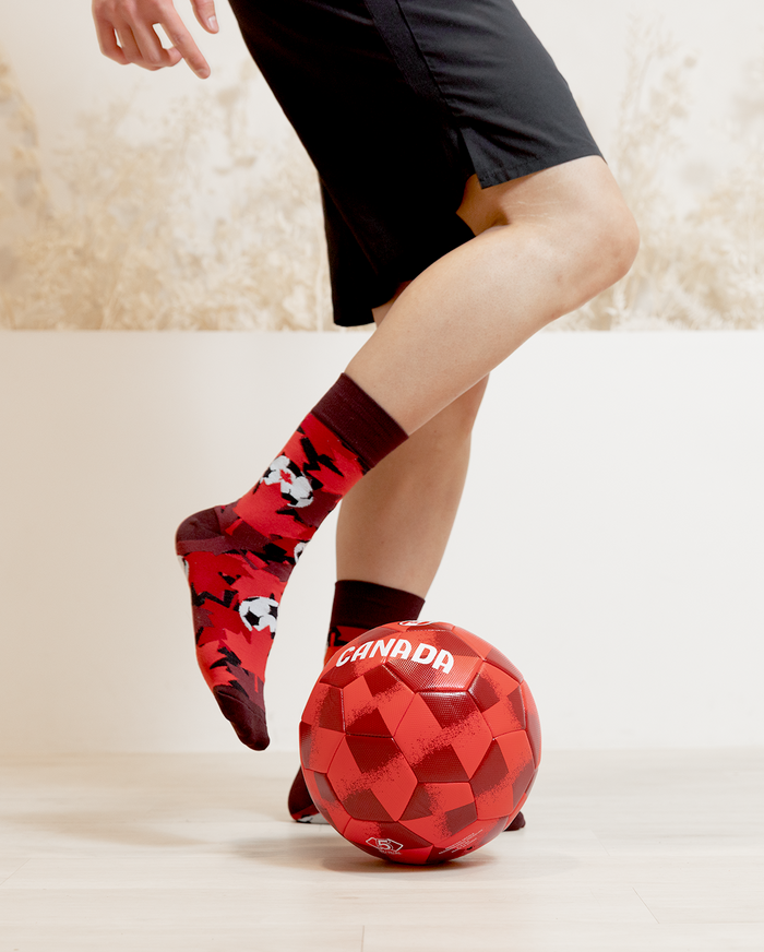 CANADA SOCCER MAPLE LEAF PATTERN SOCKS WORLD CUP MEN UPTOWN SOX