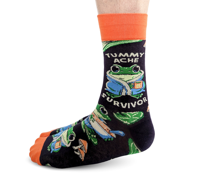 FUNNY FROG LEAF PATTERN SOCKS MEN UPTOWN SOX