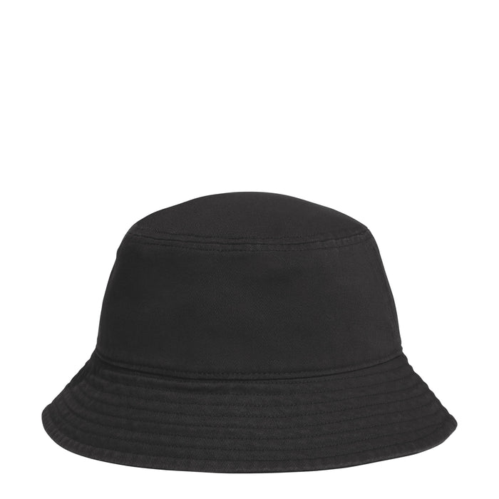 Black unisex bucket hat with plain front
