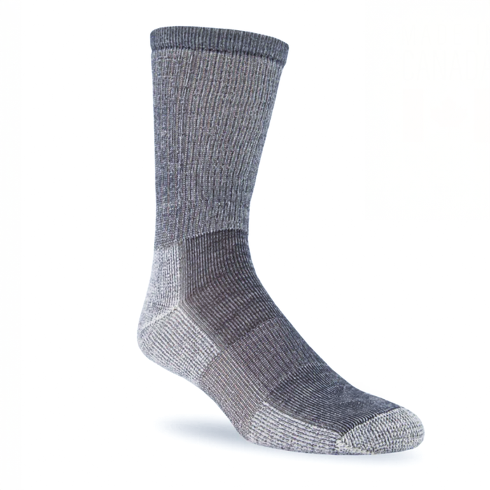 MADE IN CANADA MERINO WOOL SOCKS GREY - UPTOWN SOX