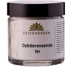 Urtegaarden Dybderensende Ler – Naturlig ansiktsmask för fet och oren hy