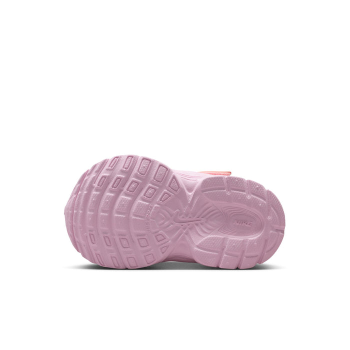 Toddler pink sneaker outsole with patterned tread for grip