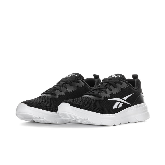 Reebok Velocity Pro men's black sneakers with white midsole, lace-up front and logo
