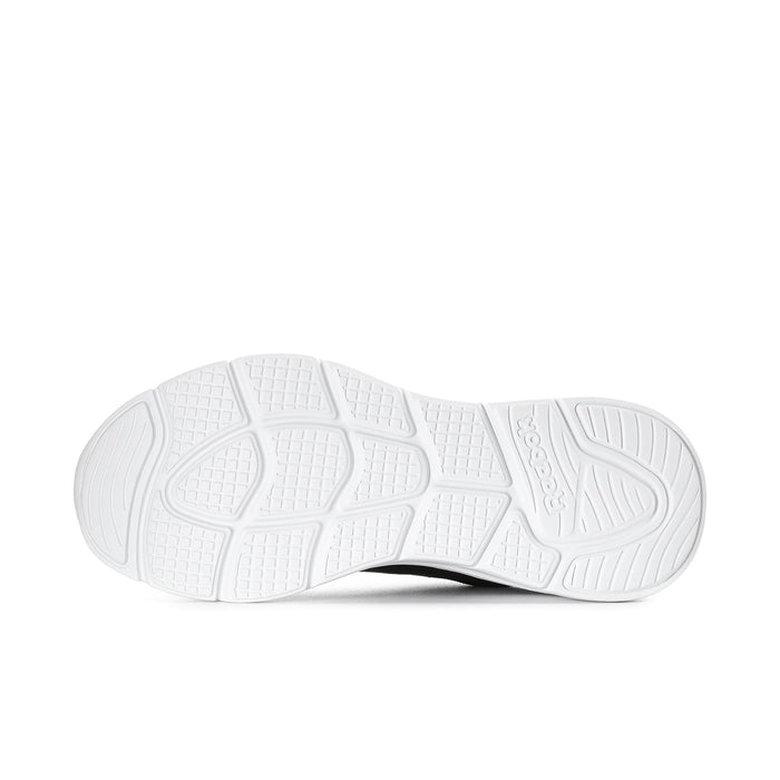 Reebok Velocity Pro men's black sneakers with white outsole tread underside