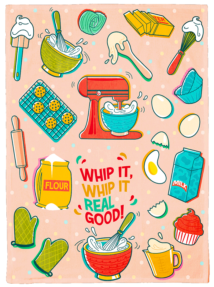 CUTE BAKING DESSERT WHIP KITCHEN DISH TOWEL UPTOWN SOX