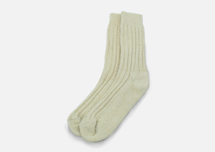 White Wool Socks - Cushendale Woollen Mills