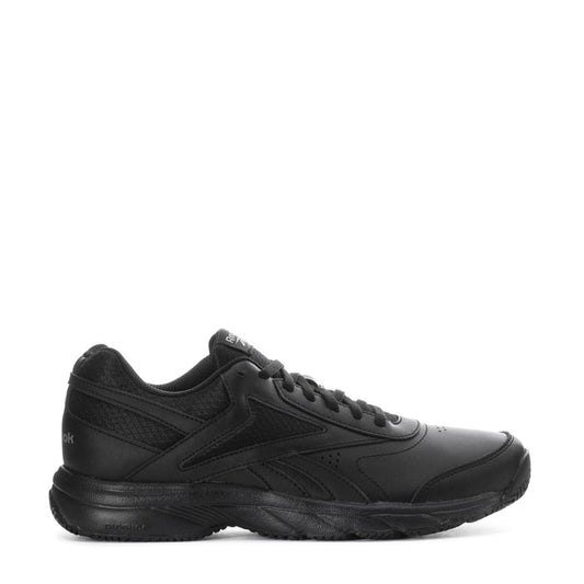 Black women's athletic sneaker with lace-up front and textured rubber sole