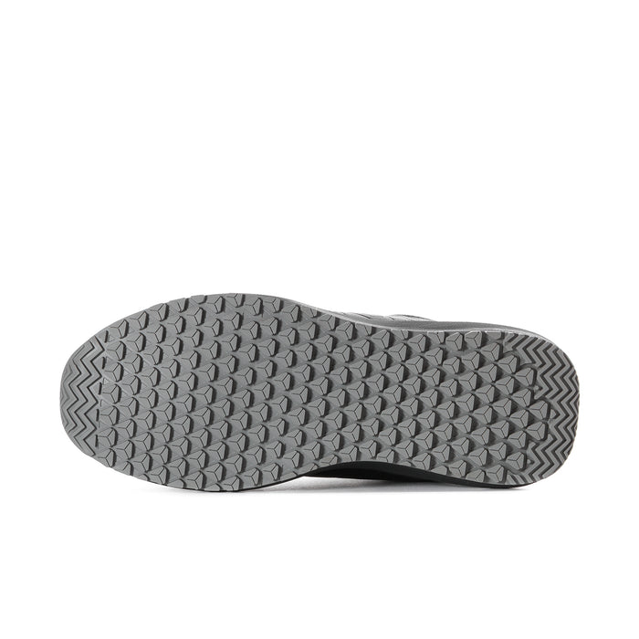 Black outsole tread pattern for slip resistance on work sneaker