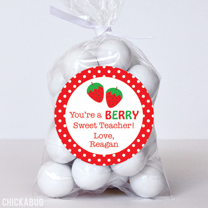 "You're a Berry Sweet Teacher" Appreciation Stickers
