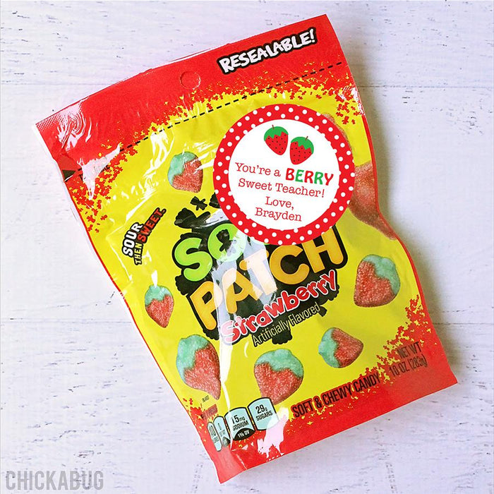 "You're a Berry Sweet Teacher" Appreciation Stickers