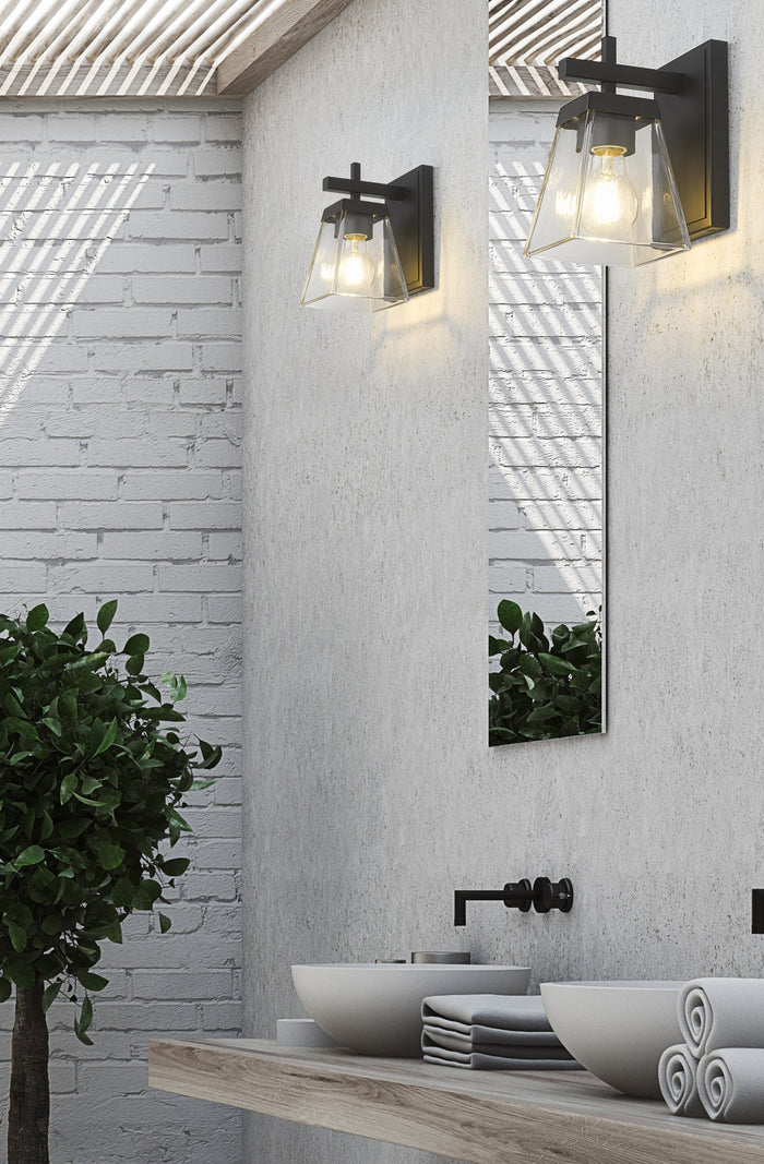 Wall Sconce Z-Lite 819-1S-MB Matte Black Lauren 1 Light Wall Sconce Z-Lite