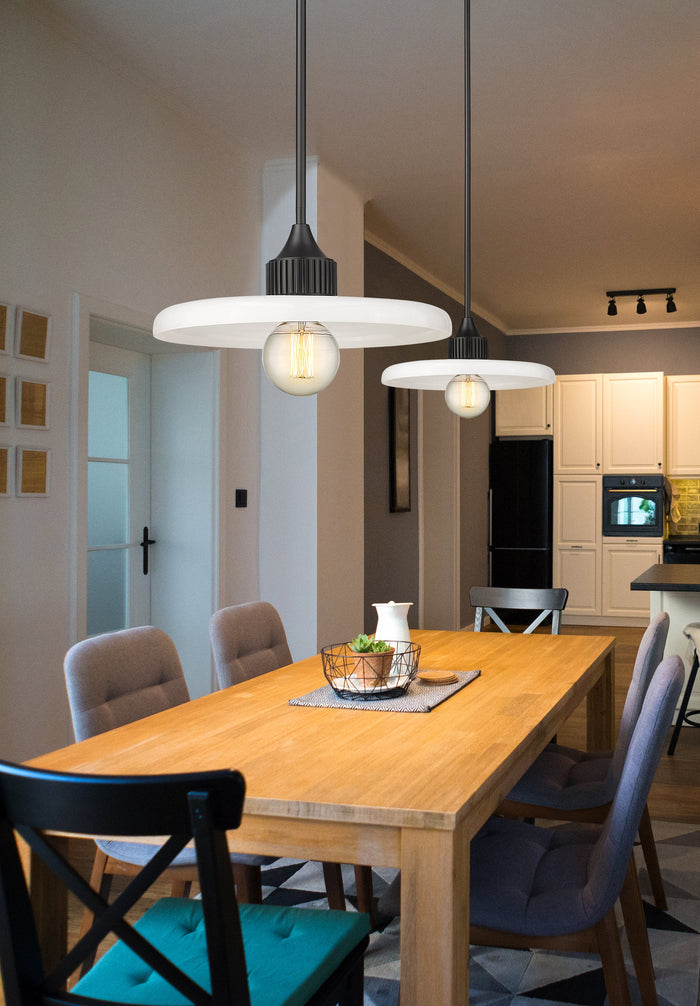 Pendant Z-Lite 820P14-MB Matte Black Paloma 1 Light Pendant Z-Lite