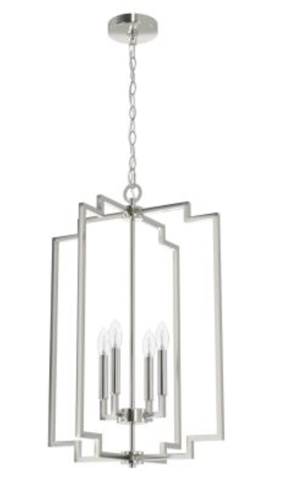 Zoe Brushed Nickel 4 Light Pendant