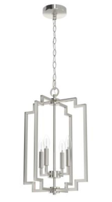 Zoe Brushed Nickel 4 Light Pendant